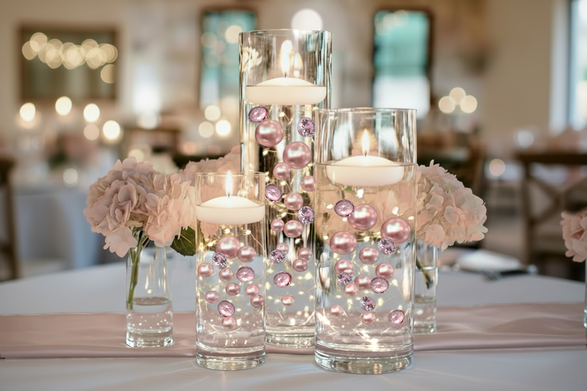 Transparent Water Gels Event Pack-Fills 5 Gallons of the Floating Gels for Your Vase Decorations- With Pre-Measured Prep/Storage Bags- No Guessing- Best Results- Not Including Pearls