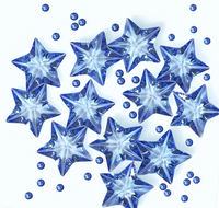 40 Floating Large Crystal Blue Stars & Pearls-Fills 1 Gallon of Floating Gels for the Floating Effect-With Exclusive Measured Floating Gels Prep Bag-Option of 3 Submersible Fairy Lights Strings