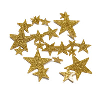 50 Floating Gold Stars-Sparkling- Large Sizes- Fills 1 Gallon of the Transparent Floating Gels for Your Vases -With Pre-Measured Prep Bags -Option of 3 Submersible Fairy Lights Strings
