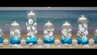 75 Floating White Seashells-White Starfish-Coral Reef-Pearls-Aqua Beads-Option to add 3 Submersible LED Fairy Lights Strings with Hidable Submersible Batteries- Fills 1 gallon of the Transparent Water Gels for the Floating Effects