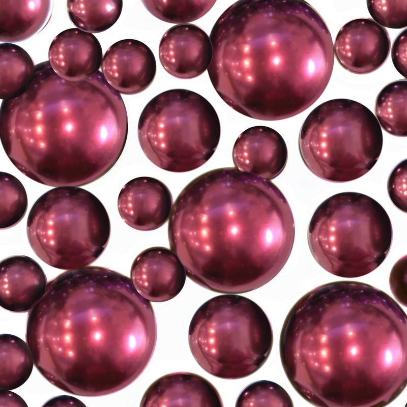 75 Floating Burgundy Pearls - Shiny - 1 Pk Fills 1 Gallon of Gels for Floating Effect - With Measured Gels Kit - Option 3 Fairy Lights - Vase Decorations