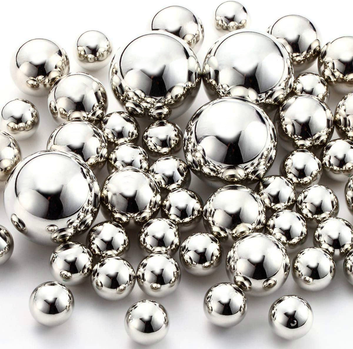 40 Floating Metallic Silver Pearls-No Holes-Fills 1 Gallon of Floating Pearls & the Transparent Gels for Floating Effect-With Exclusive Measured Floating Gels Prep Bag- Option: 3 Submersible Fairy Lights Strings