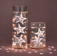 Floating White Stars-Glitter-3D-Glitter White Snowballs-Fills 1 Gallon of the Transparent Gels for The Floating Effect-Exclusive Measured Floating Kit-White Submersible Fairy Lights