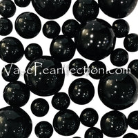 50 Floating Black Pearls-Jumbo Sizes-Fills 1 Gallon of Floating Pearls & the Transparent Gels for  the Floating Effect-With Exclusive Measured Gels Prep Bag-Option: 3 Submersible Fairy Lights Strings