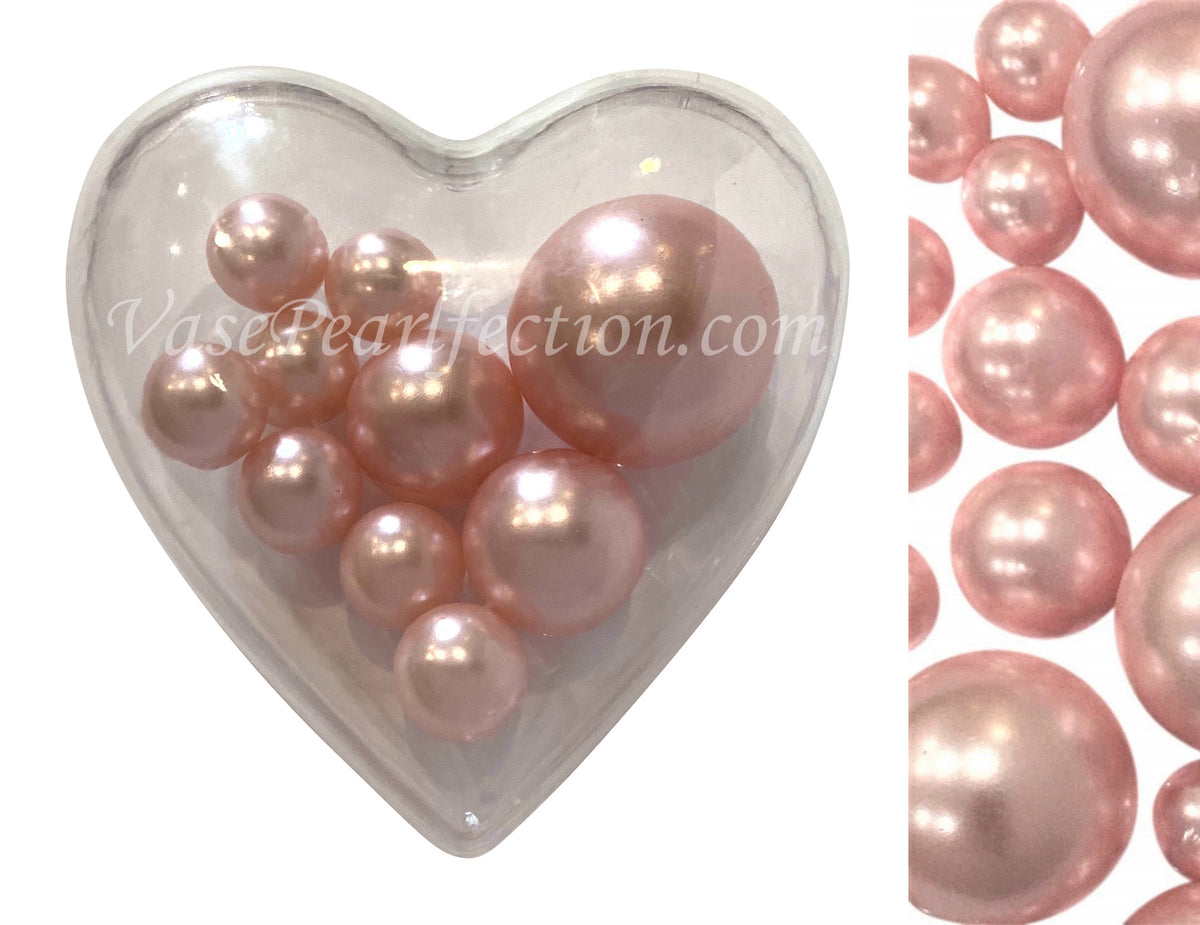 "Floating" Big Heart Submersible & Fillable with Your Choice of Pearls colors- Stunning Centerpiece Decorations