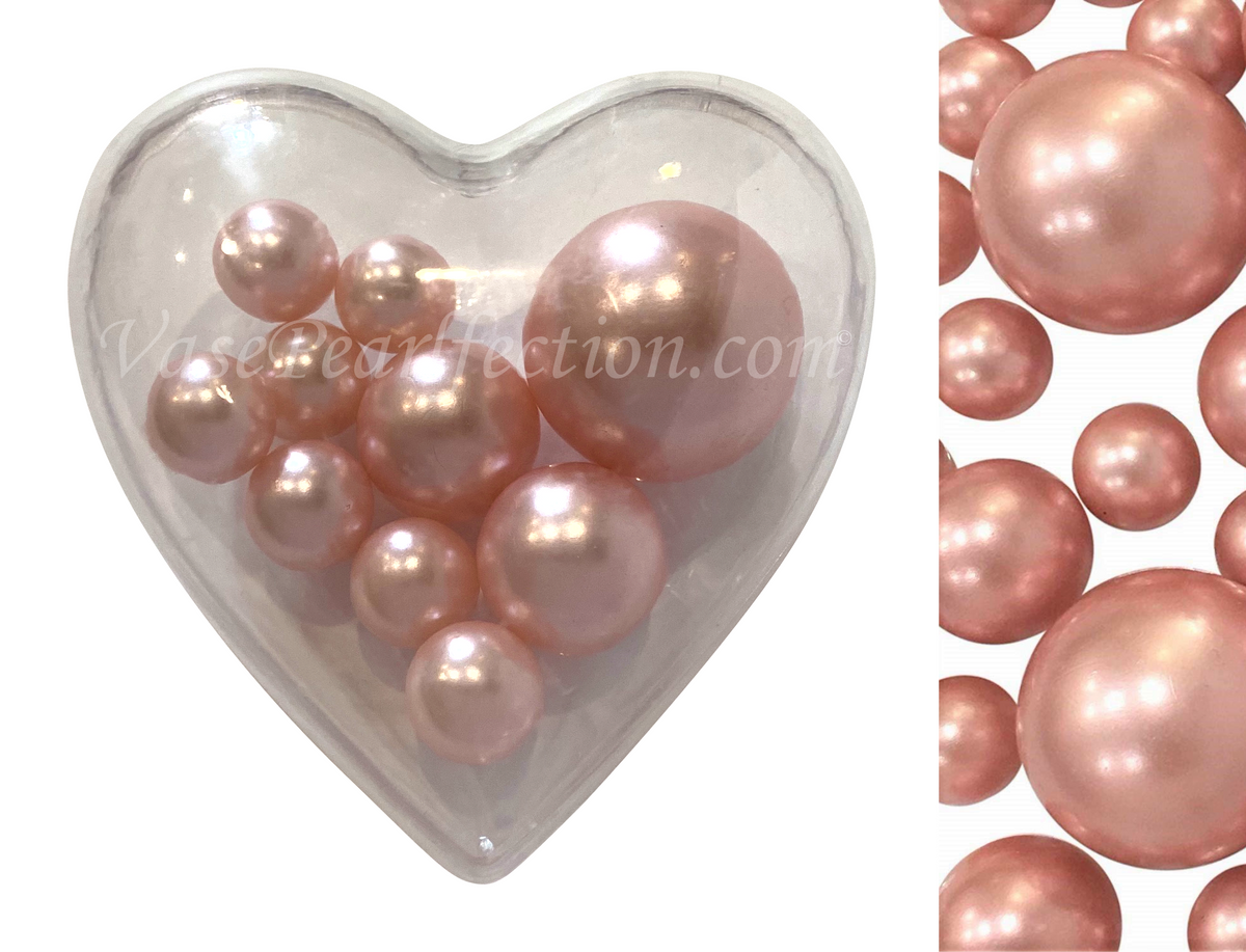 "Floating" Big Heart Submersible & Fillable with Your Choice of Pearls colors- Stunning Centerpiece Decorations