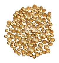 100 "Floating" Gold Pearls & Matching Sparkling Gem Accents - With Measured Gels Kit - Option 6 Fairy Lights - Vase Decorations