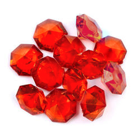 *CLEARANCE* 1 LB. Bright Red Sparkling Diamond Gems - Jumbo Vase Decorations and Table Scatter