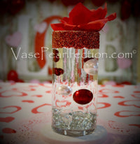 75 Floating Red Pearls-Shiny-Jumbo Sizes-1 Pk Fills 1 Gallon of Gels for Floating Effect-With Measured Gels Kit - Option 3 Fairy Lights - Vase Decorations