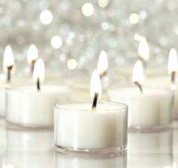 24 Floating Transparent Tea Light Candles - Unscented